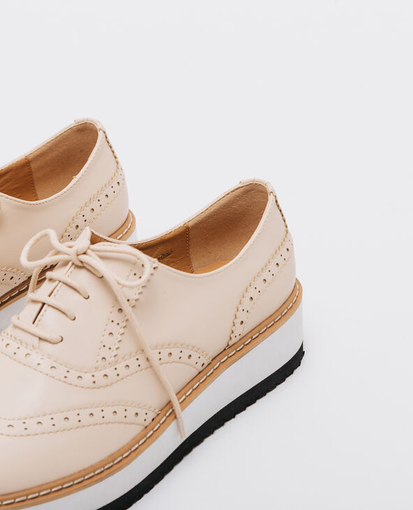 Derbies à plateforme beige - Pimkie