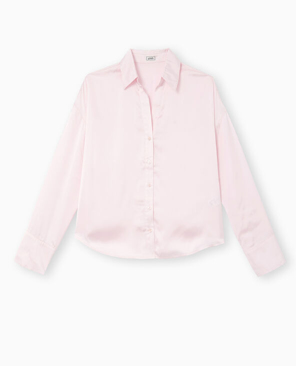 Chemise en satin rose clair - Pimkie