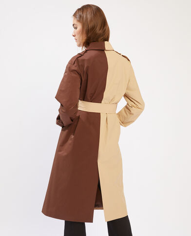 Trench long bicolore beige - Pimkie