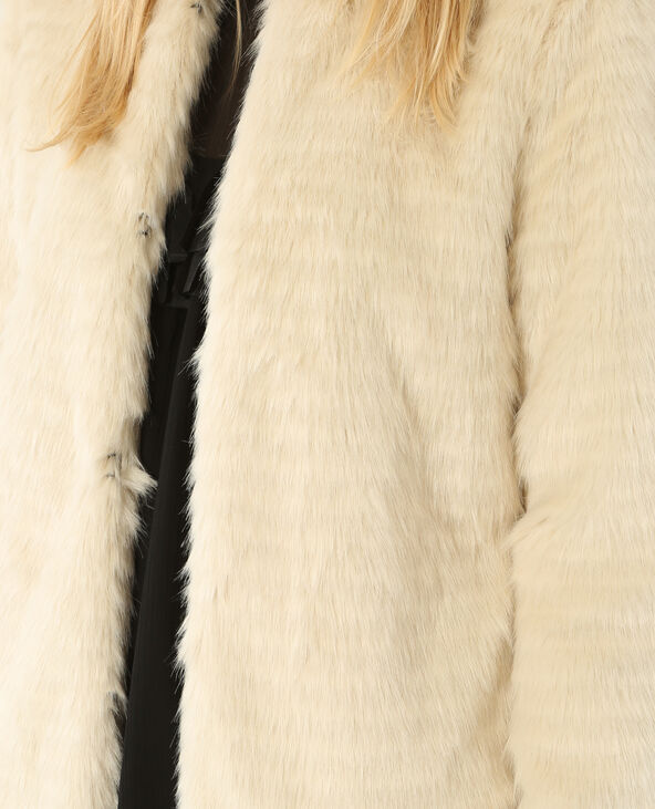 Veste fausse fourrure beige - Pimkie