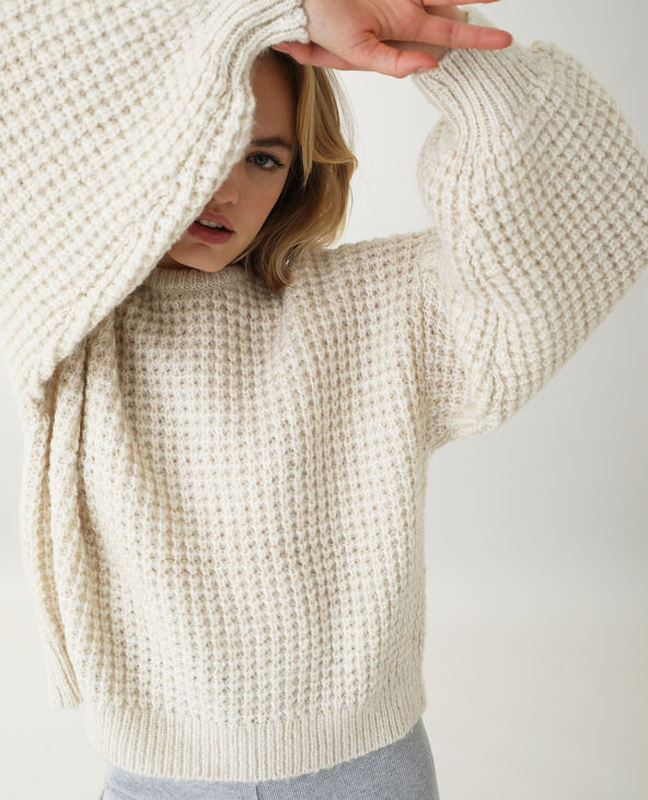 Pull grosse maille rose clair - Pimkie