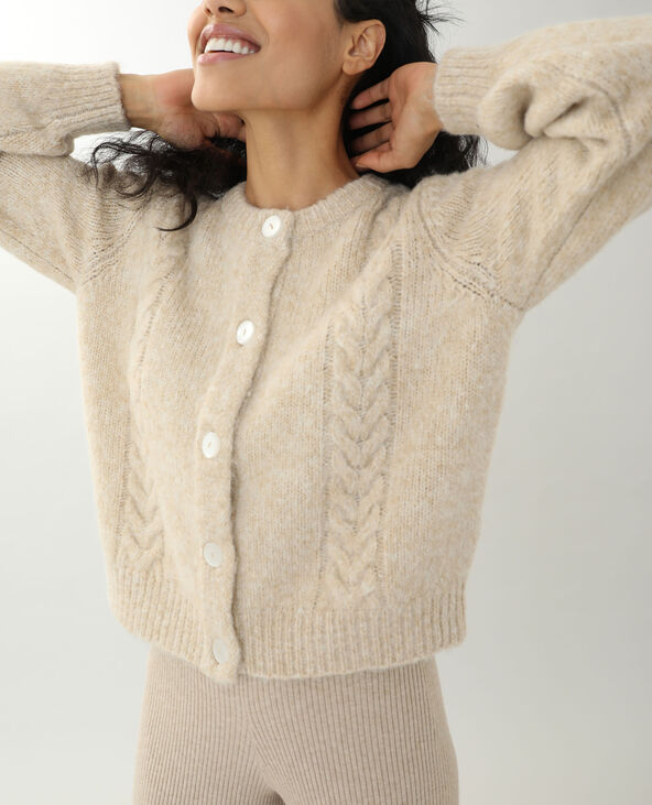 Gilet torsadé beige - Pimkie