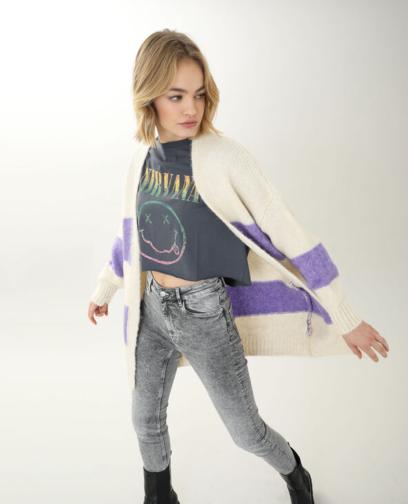 Gilet long violet - Pimkie