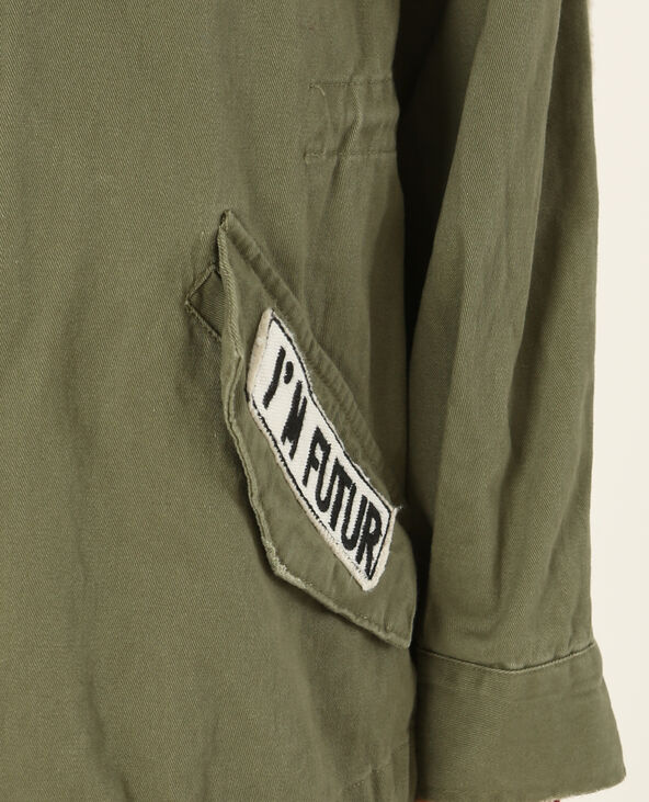 Parka army multi patchs vert kaki - Pimkie