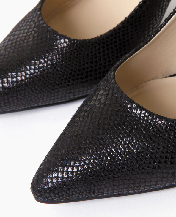 Escarpins effet python noir - Pimkie