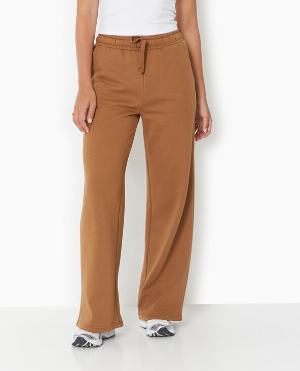 Pantalon de jogging large en molleton marron - Pimkie