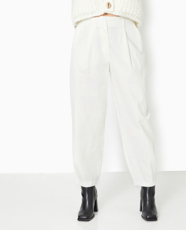 Pantalon balloon en toile écru - Pimkie