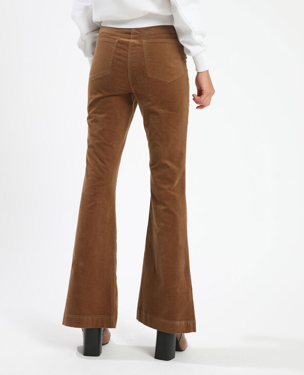 Pantalon flare velours femme sales