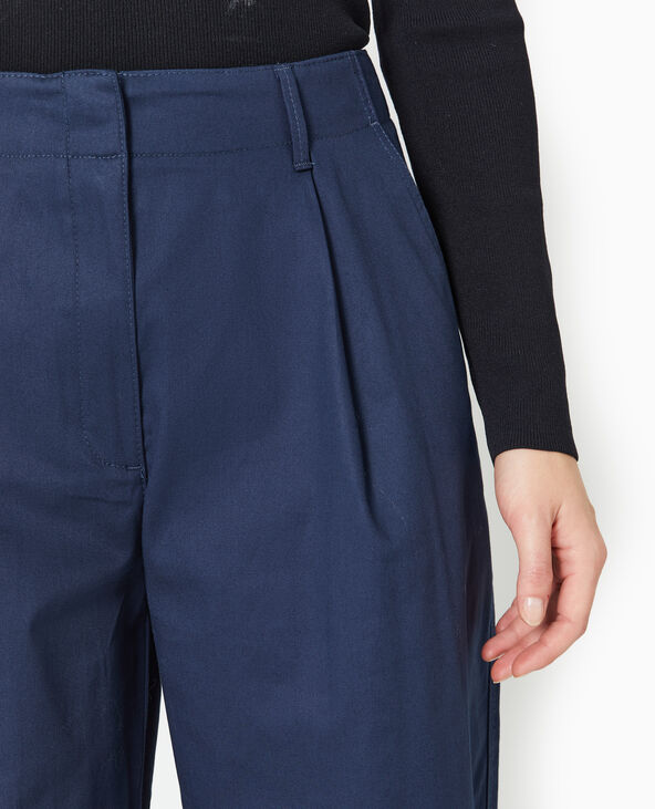 Pantalon balloon en toile bleu marine - Pimkie