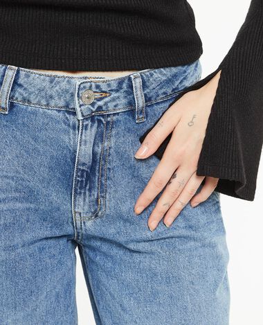 Pull fin en maille côtelée col rond noir - Pimkie