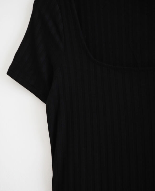 Robe côtelée noir - Pimkie