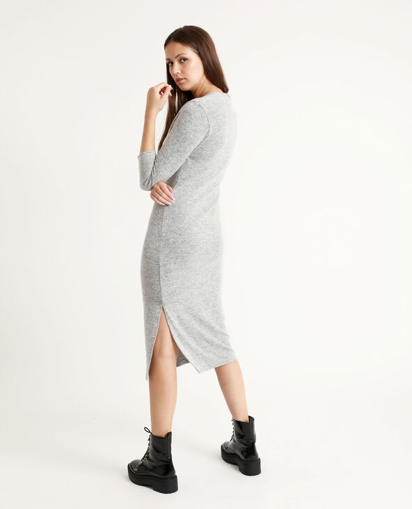 Robe longue gris chiné - Pimkie