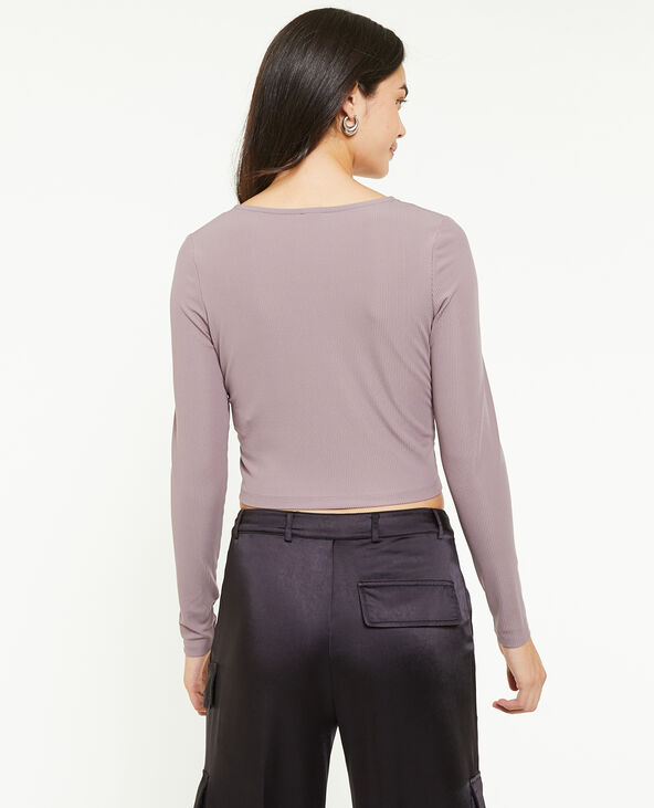 Top encolure carrée effet corset lilas - Pimkie