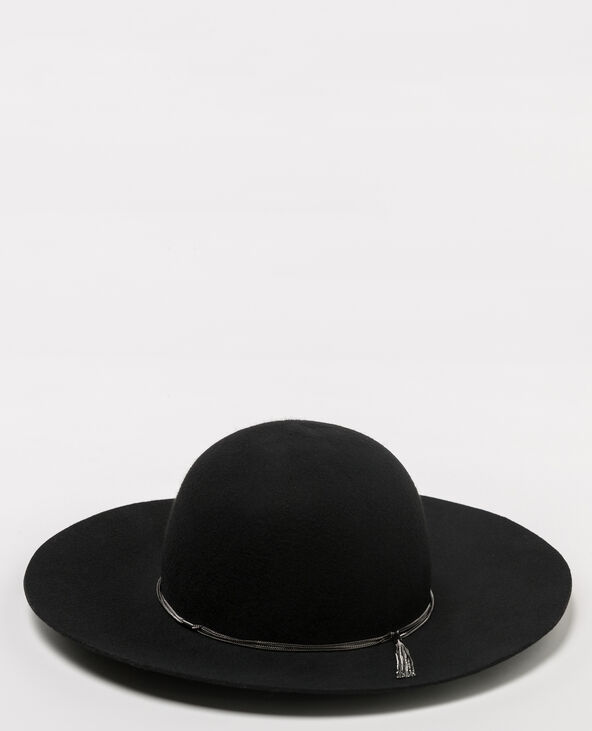 Chapeau capeline à chaines noir - Pimkie