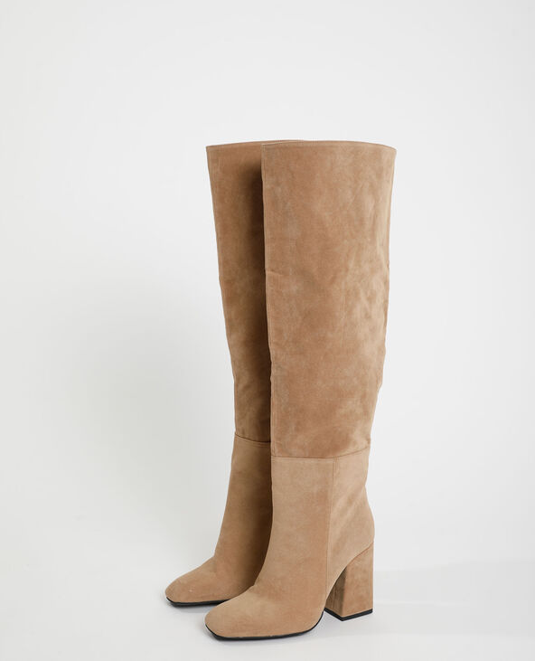 Bottes suedine a talon