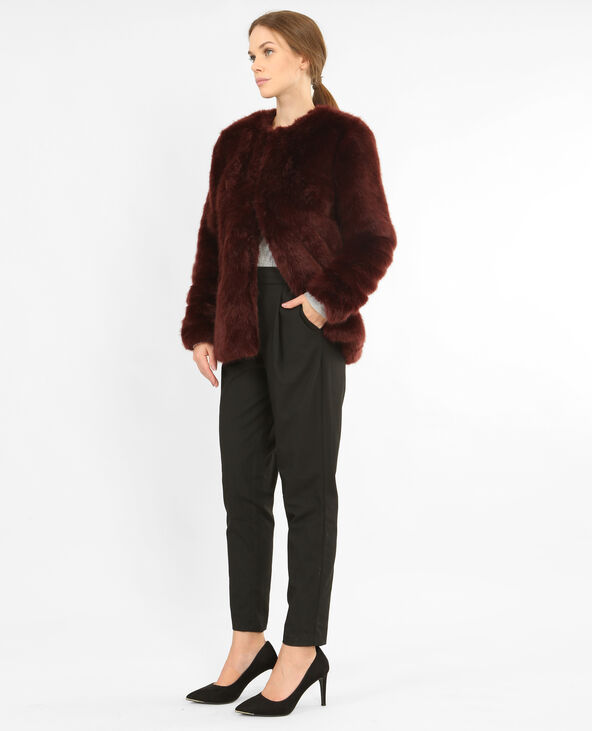 Manteau en fausse fourrure violet - Pimkie