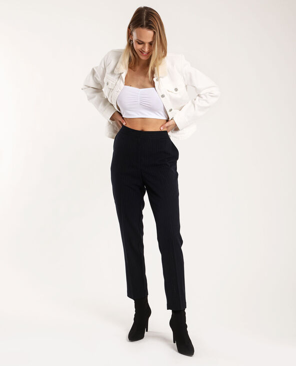 Pantalon à rayures bleu marine - Pimkie