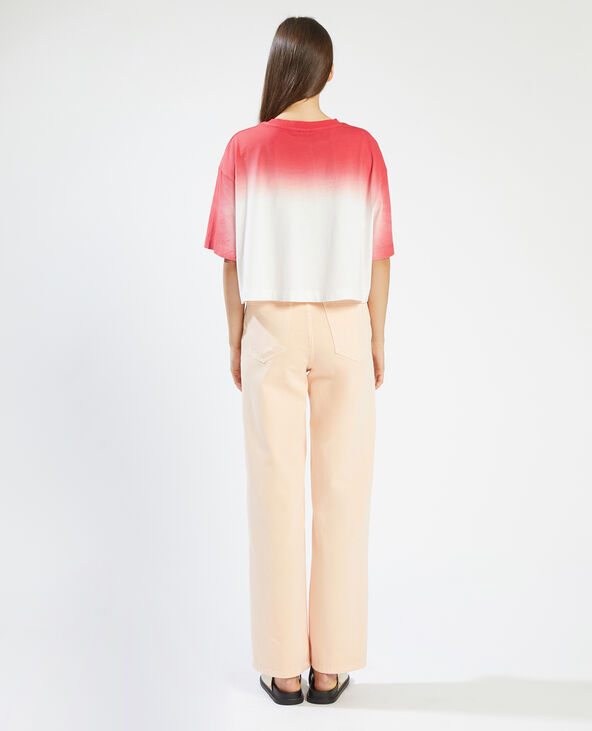 T-shirt cropped dégradé rouge - Pimkie