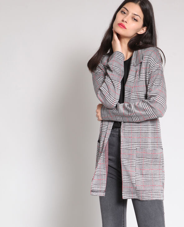 Blazer à carreaux noir - Pimkie