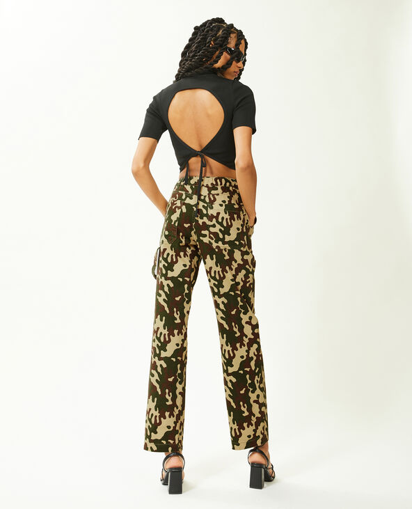 Pantalon cargo droit camel - Pimkie