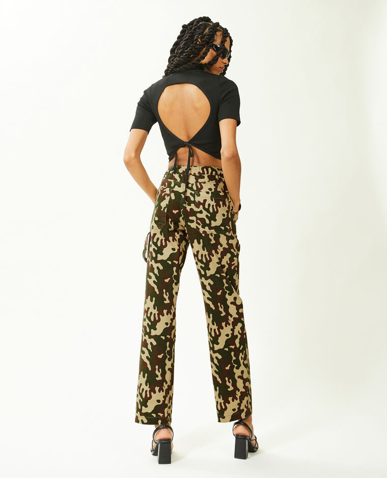Pantalon cargo droit camel - Pimkie