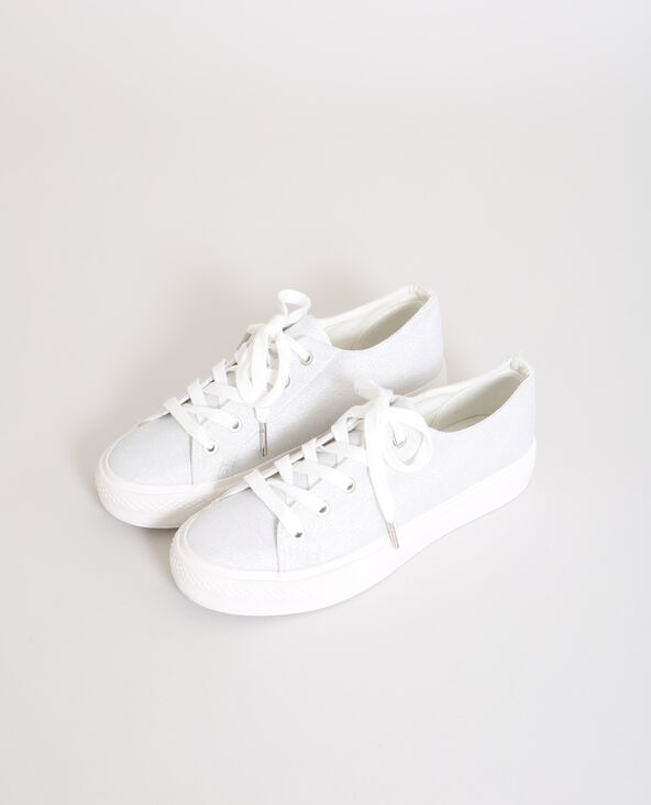 Baskets en toile irisée blanc - Pimkie