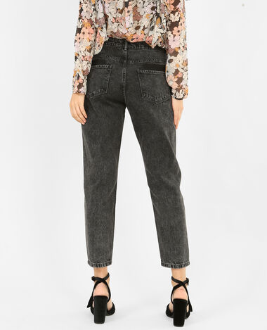 Jean mum zippé noir - Pimkie