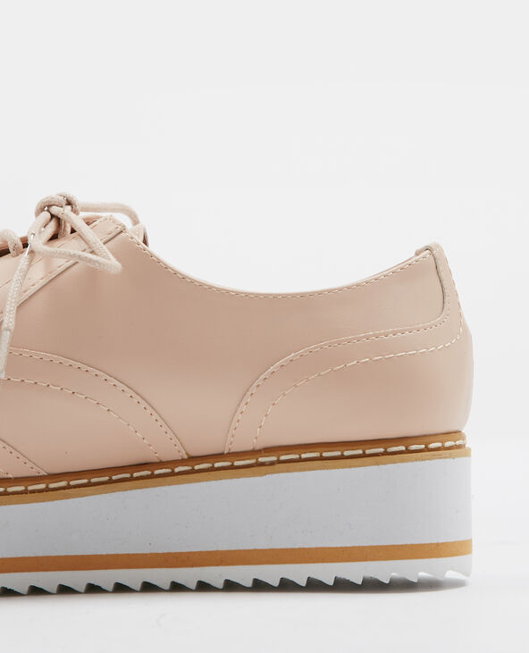 Derbies à plateforme beige - Pimkie