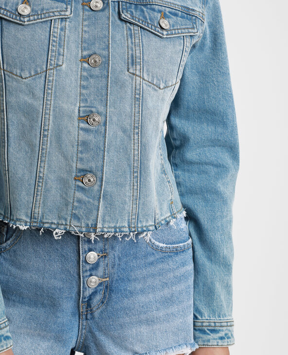 Veste en jean courte bleu - Pimkie