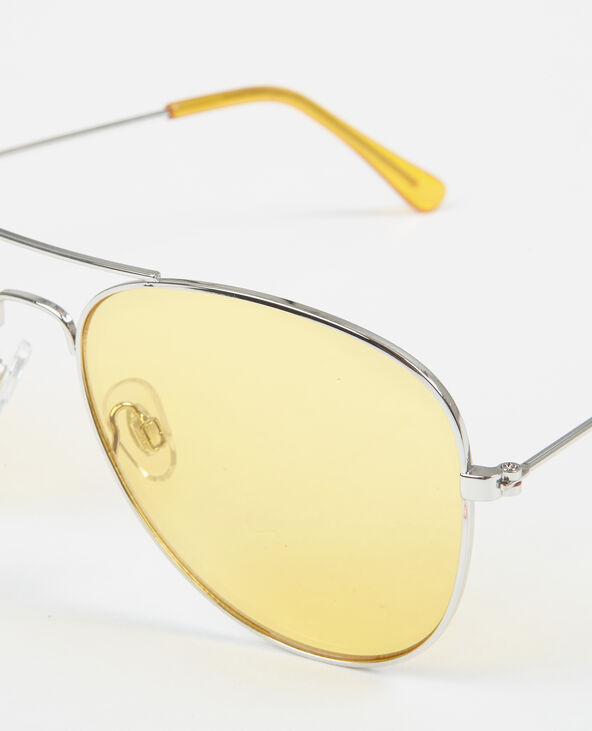 Lunettes de soleil aviateur argenté - Pimkie