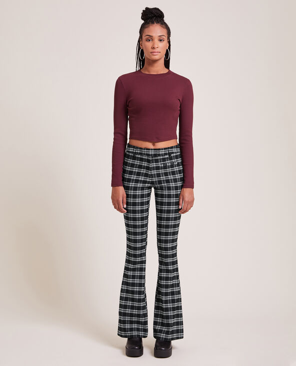 Pantalon flare taille haute noir - Pimkie