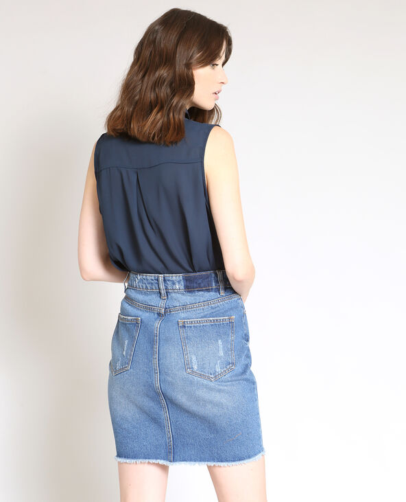 Chemise sans manches bleu marine - Pimkie