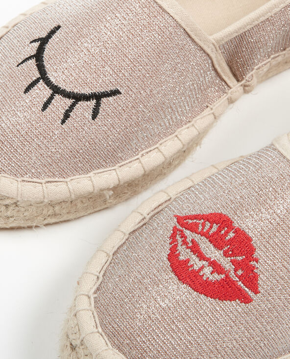 Espadrilles brodées doré - Pimkie
