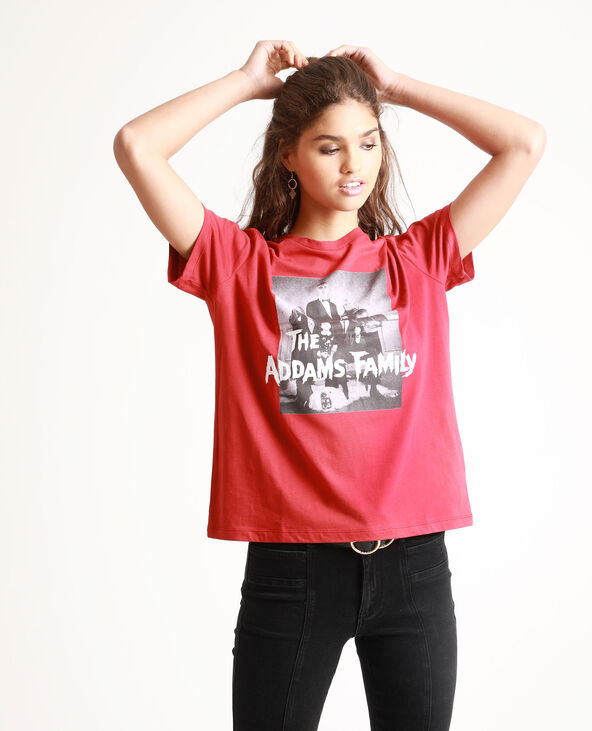 T-shirt La famille Addams rouge - Pimkie