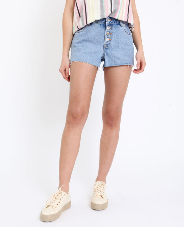 Short en jean mid waist bleu - Pimkie