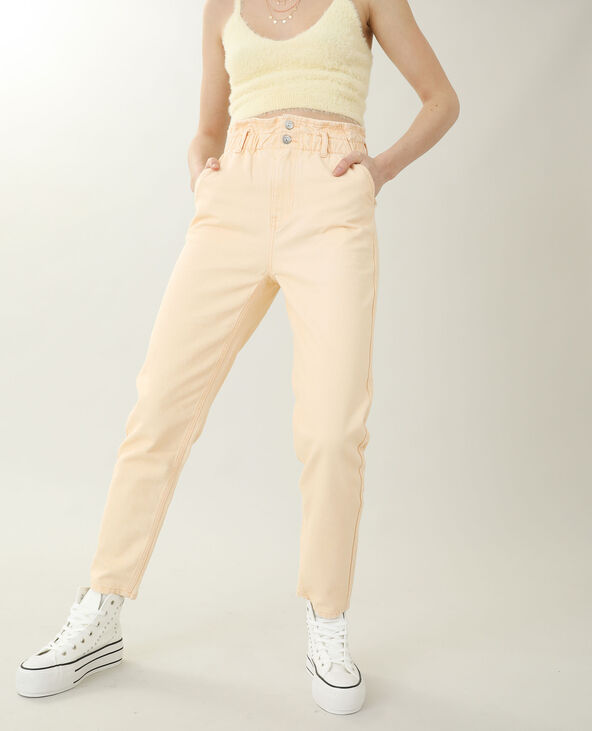Jean mom high waist écru - Pimkie