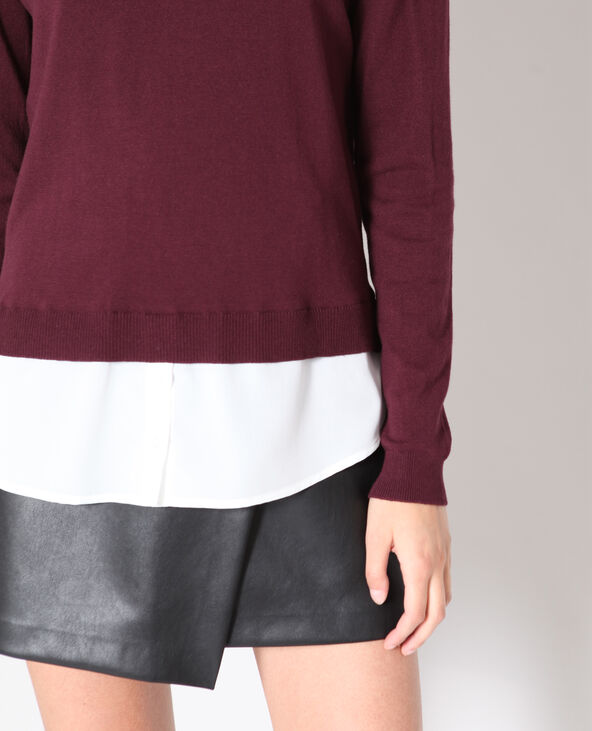 Pull chemise bordeaux - Pimkie