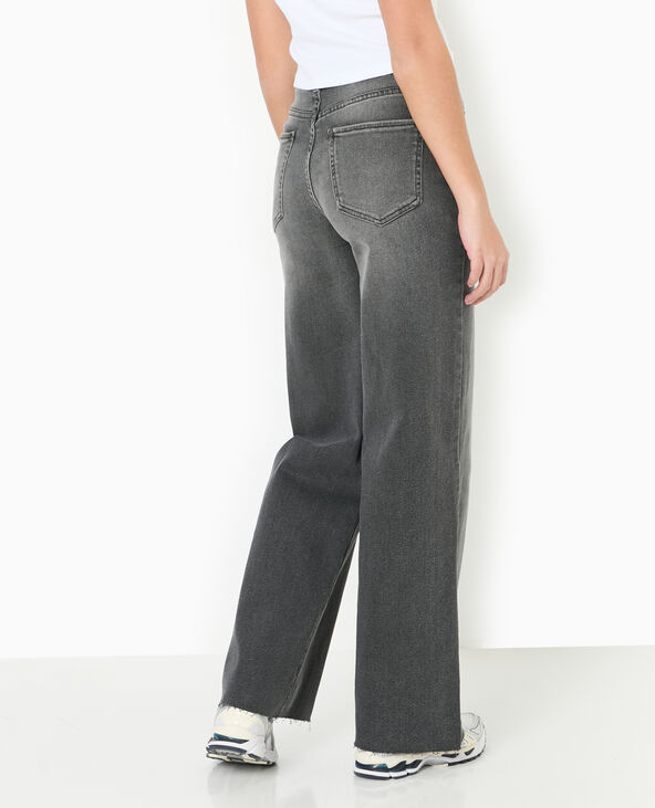 Jean wide taille haute gris clair - Pimkie