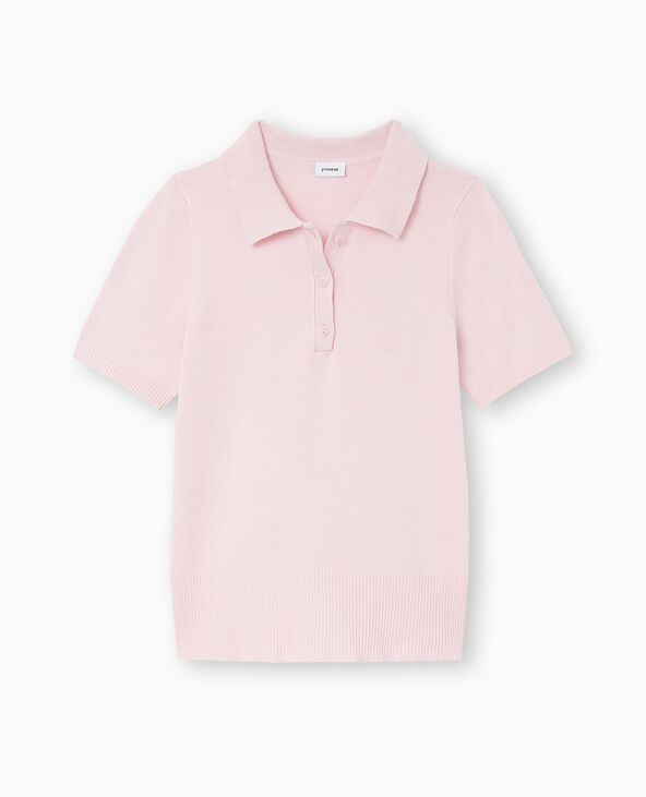 Polo en maille fine Rose poudré - Pimkie