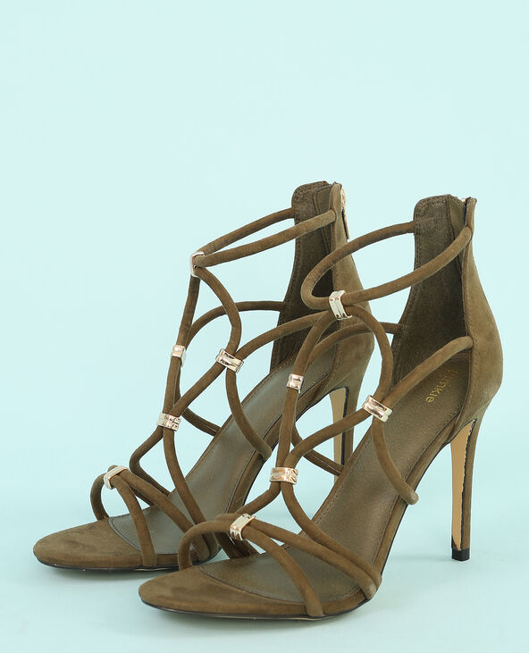 Sandales à talons taupe - Pimkie