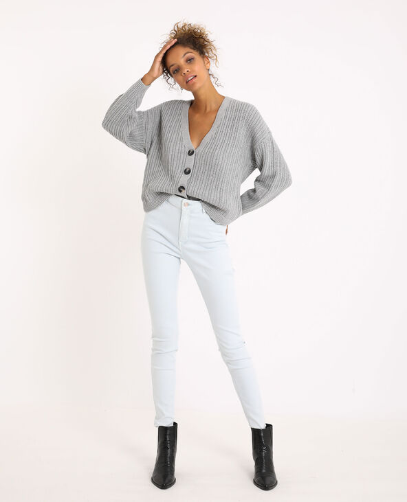 Cardigan maille épaisse vert de gris - Pimkie