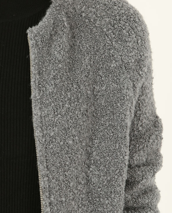 Long gilet zippé gris chiné - Pimkie