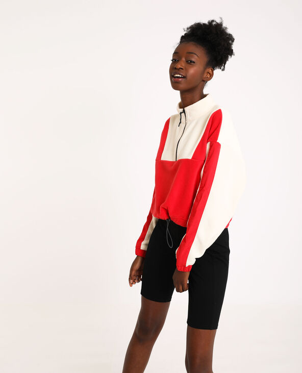 Sweat polaire rouge - Pimkie