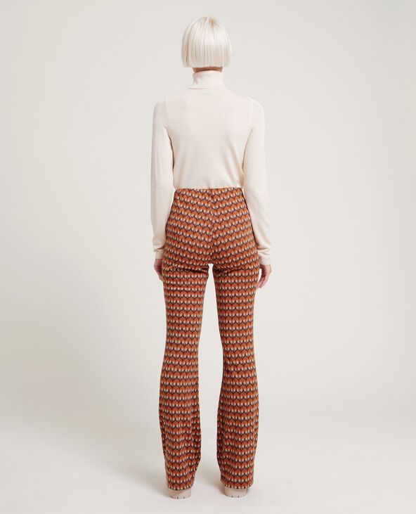 Pantalon flare en maille orange - Pimkie