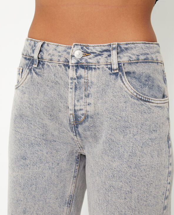 Jean wide taille basse effet délavé rose clair - Pimkie