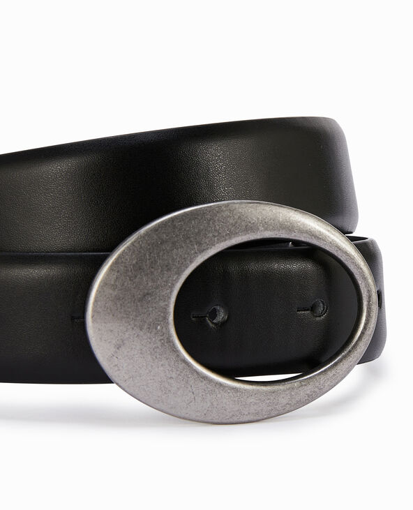 Ceinture avec boucle ovale noir - Pimkie