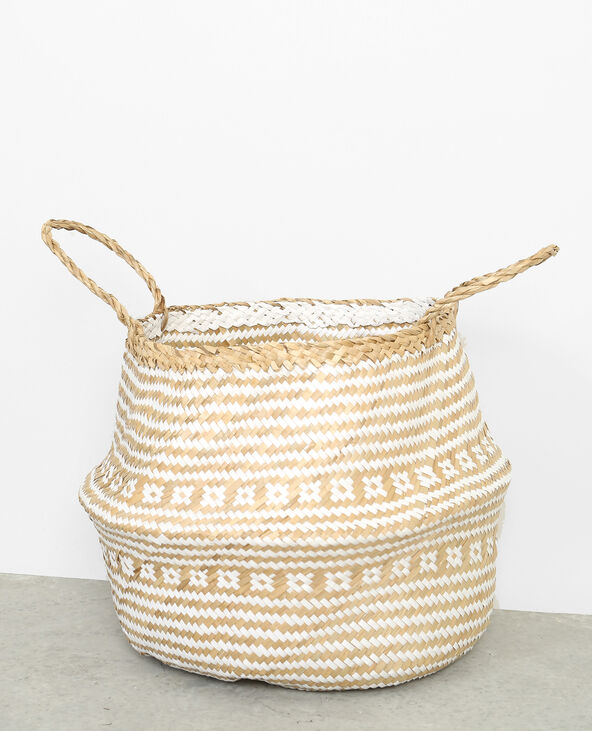 Panier paille et papier blanc - Pimkie