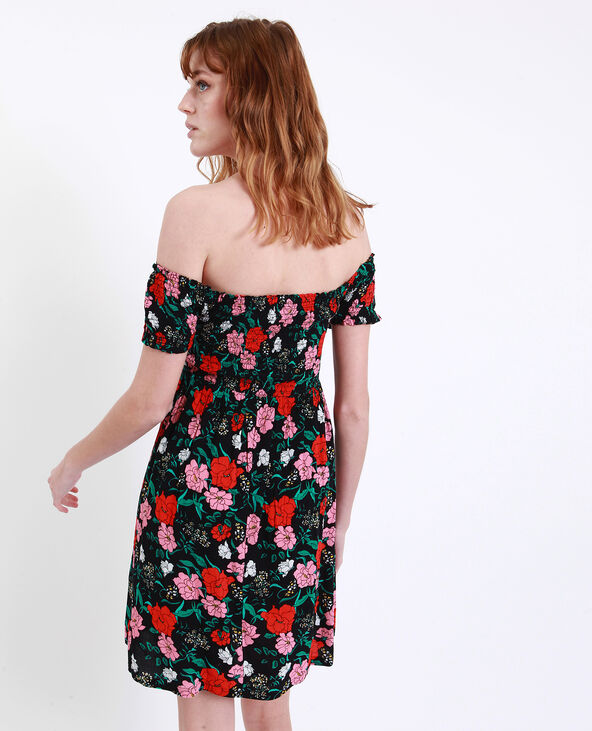 Robe à col bardot noir - Pimkie