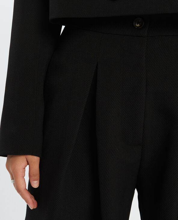 Pantalon habillé à pinces noir - Pimkie