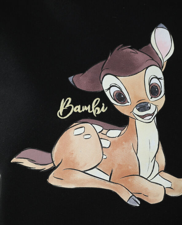 Sweat molleton Bambi noir - Pimkie